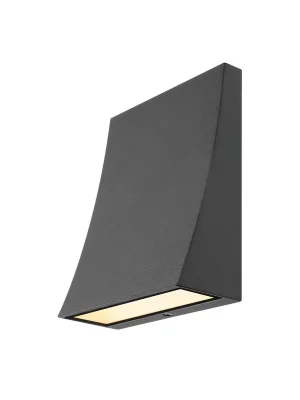 Značkový DELWA WIDE LED venkovní nástěnné svítidlo 3000K 100° antracit IP44 - BIG WHITE (SLV)