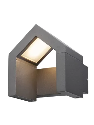 Značkový BONA venkovní nástěnné svítidlo, LED, IP54, antracit, 3000K - BIG WHITE (SLV)