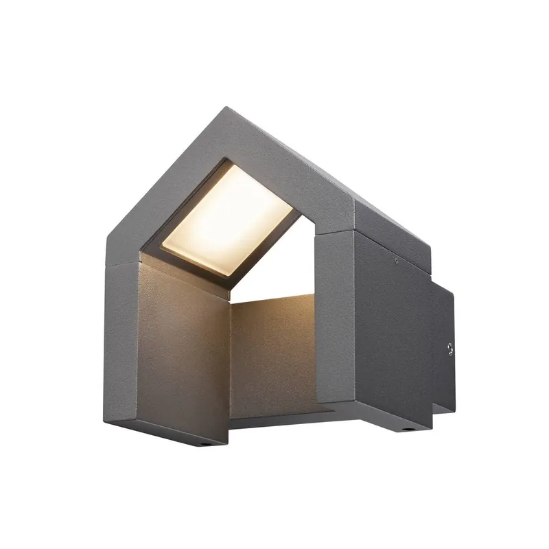 Značkový BONA venkovní nástěnné svítidlo, LED, IP54, antracit, 3000K - BIG WHITE (SLV)