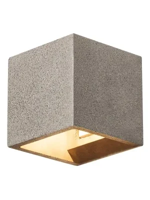 Akce SOLID CUBE nástěnné světlo QT14 černý pískovec max. 25W - BIG WHITE (SLV)