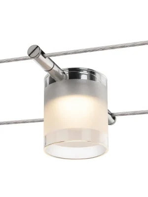 Akce UKONČENA VÝROBA Svítidlo s lanem COMET pro nízkonapěťový lankový systém TENSEO 2700K, chrom - BIG WHITE (SLV)