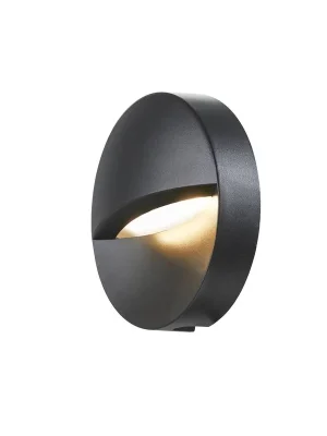 Značkový DOWNUNDER OUT round WL, Outdoor, nástěnné vestavné LED svítidlo, antracitové, 3000K - BIG WHITE (SLV)