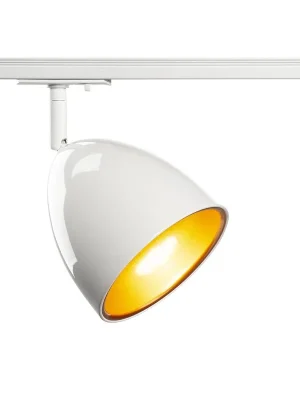 1~ PARA CONE 14 QPAR51, 1fáz. svítidlo bílé/zlaté, vč. 1fáz. adaptéru - BIG WHITE (SLV) Akční Cena