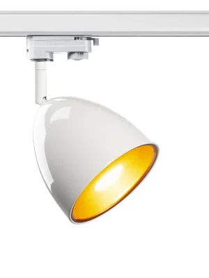 3~ PARA CONE 14 QPAR51, 3fáz. svítidlo bílé/zlaté, vč. 3fáz. adaptéru - BIG WHITE (SLV) Výprodej