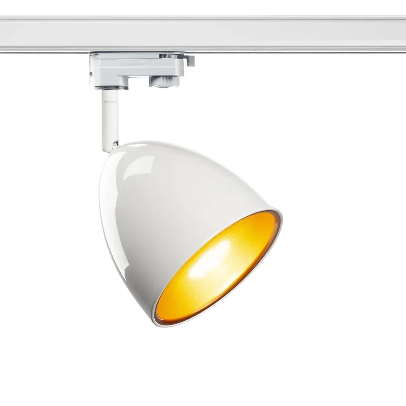 3~ PARA CONE 14 QPAR51, 3fáz. svítidlo bílé/zlaté, vč. 3fáz. adaptéru - BIG WHITE (SLV) Výprodej