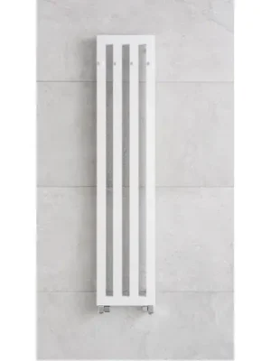 Koupelnový radiátor PMH Darius s háčky  326x1800mm, Metalická stříbrná matná Výhodná Nabídka