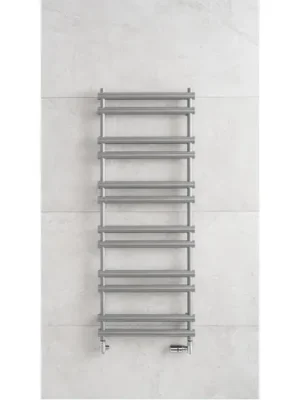 Značkový Koupelnový radiátor PMH Ulysses 500x1294mm, Metalická stříbrná