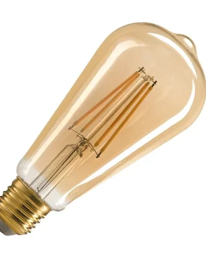 ST64 E27 LED světelný zdroj zlatý 7,5 W 2500 K CRI 90 320° - BIG WHITE (SLV) Zlevněný