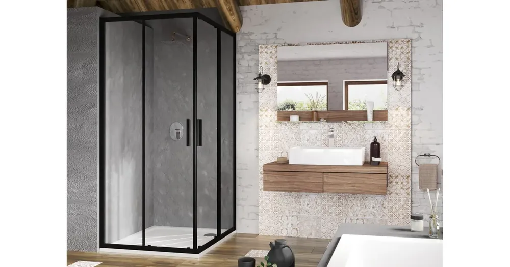 RAVAK sprchový kout BLSRV2-90 černá+Transparent Jen Po Omezenou Doba