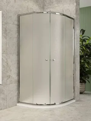 Akce Sprchový kout, Kora Lite, čtvrtkruh, 90 cm, R550, chrom ALU, sklo Grape