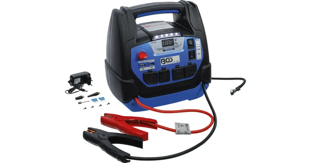 BGS Multifunkční pomocné spouštěcí zařízení a mobilní elektrické napájení, 5 v 1, 18 Ah Časově Omezené