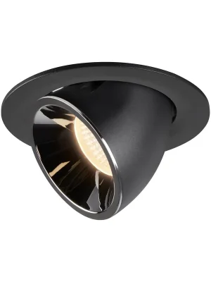 Zlevněný UKONČENA VÝROBA NUMINOS® GIMBLE L zápustné stropní svítidlo černé/chrom 2700 K 40° - BIG WHITE (SLV)