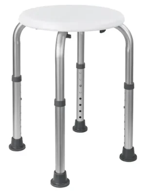 HomeLife Koupelnová stolička výškově stavitelná SVS21, bílá Nová Kolekce