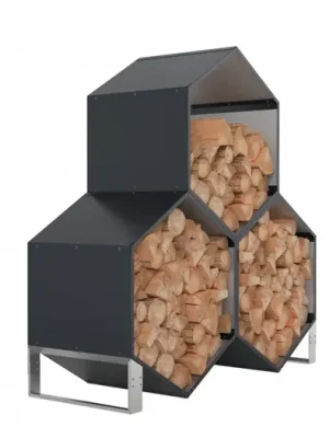 Přístřešek na dřevo plechový EOS GW-A 3ks antracit IWH-10230036 - výprodej Novinka