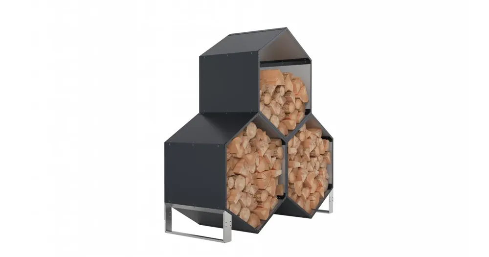 Přístřešek na dřevo plechový EOS GW-A 3ks antracit IWH-10230036 - výprodej Novinka