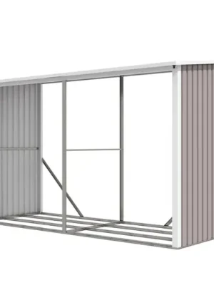Rychlé Dodání Přístřešek na dřevo plechový HESTIA AW-C světle šedá IWH-10230027