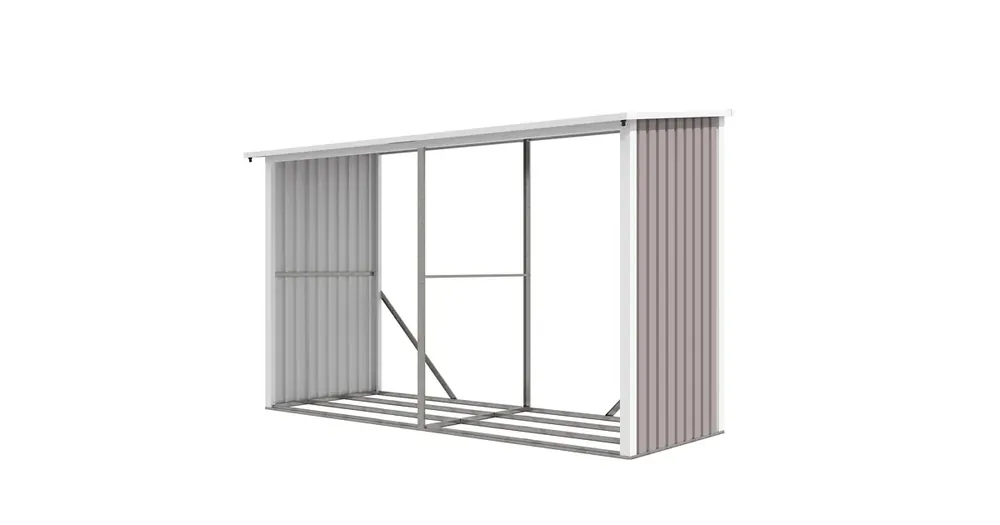 Rychlé Dodání Přístřešek na dřevo plechový HESTIA AW-C světle šedá IWH-10230027