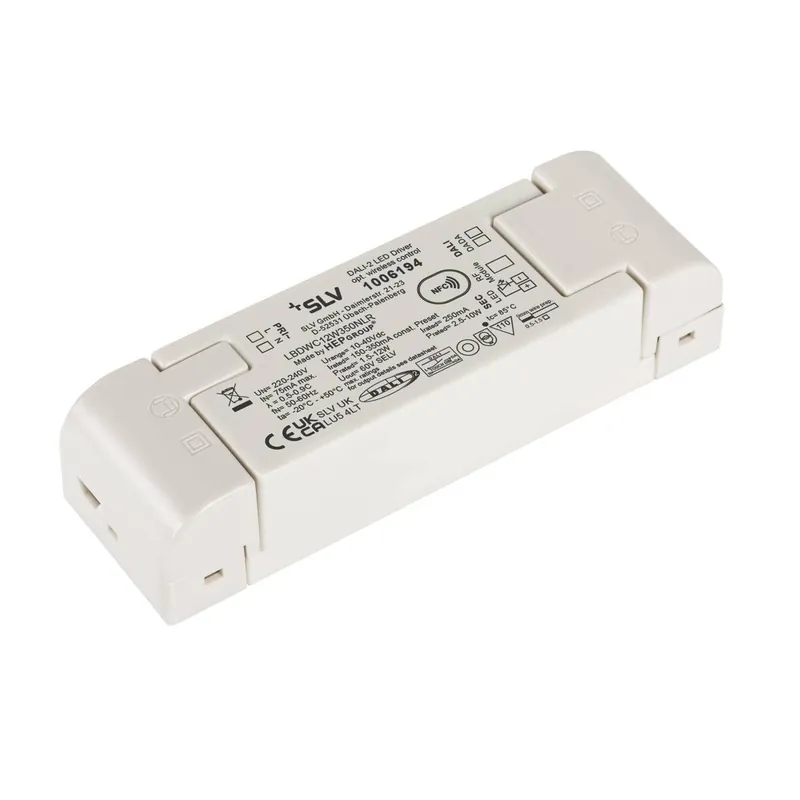 Značkový LED driver 12 W 250 mA DALI stmívatelný s RF rozhraním LED driver bílý DALI - BIG WHITE (SLV)