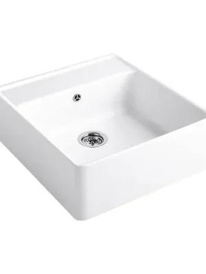 Značkový Keramický dřez Villeroy & Boch Single 595 Bílá keramika