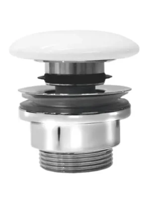 Akční Cena GSI GSI umyvadlová výpust 5/4“, click-clack, keramická zátka, 5-65mm, bílá ExtraGlaze