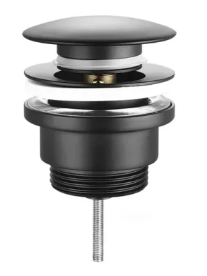 Zlevněný SAPHO Umyvadlová výpust 5/4“, click-clack, velká zátka, 10-55mm, černá mat