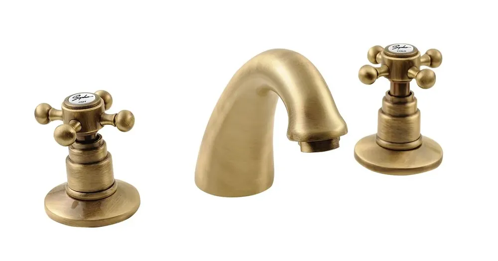Akce SAPHO ANTEA tříprvková umyvadlová baterie s výpustí, bronz