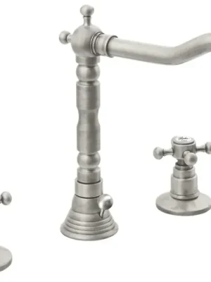 Akce SAPHO ANTEA tříprvková umyvadlová baterie s retro hubicí, s výpustí, nikl