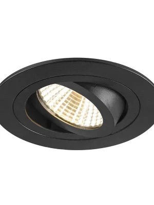 Zlevněný NEW TRIA® 75 stropní vestavné svítidlo, 3000K, 38°, IP 20, kulaté, černá - BIG WHITE (SLV)