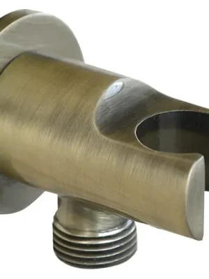 Značkový SAPHO Držák sprchy kulatý, pevný, s vyústěním, bronz