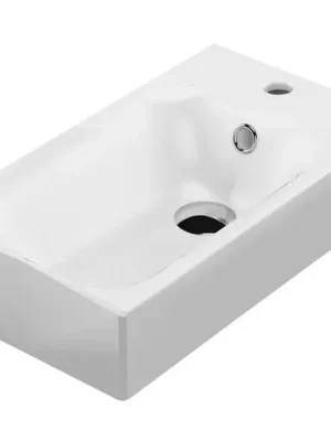 Akce KERASAN CENTO keramické umývátko 45x25cm, pravé/levé, bílá