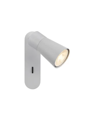 Značkový PURI 2.0 Cone nástěnné a stropní svítidlo, vypínač, obdélníkový, 1x max. 6W GU10, šedá - BIG WHITE (SLV)