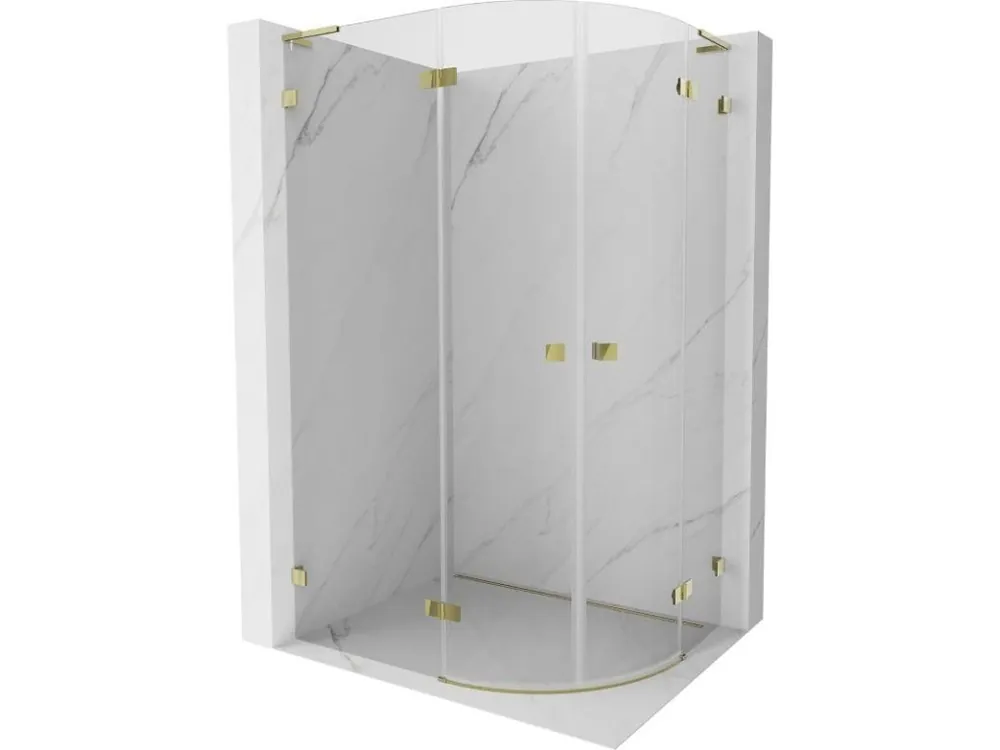 MEXEN/S - Lunar L sprchový kout čtvrtkruh křídlový levá 100 x 90, transparent, zlato 833L-100L-090P-50-00 Kup Teď