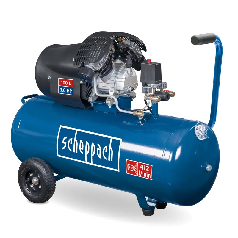 Scheppach HC 120 dc - olejový dvouválcový kompresor 10 bar se vzdušníkem 100 l Cenový Hit