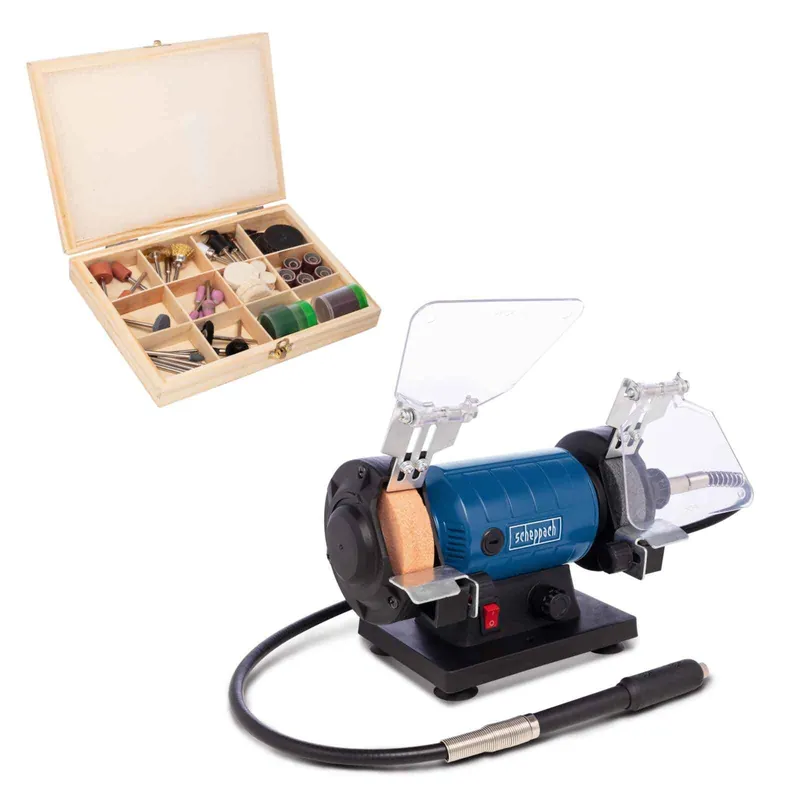 Scheppach HG 35 - dvoukotoučová bruska - leštička se systémem Flexidrive Cenový Hit