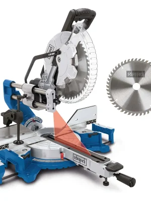 Autentický Scheppach HM 305 SL - pokosová pila s potahem a laserem