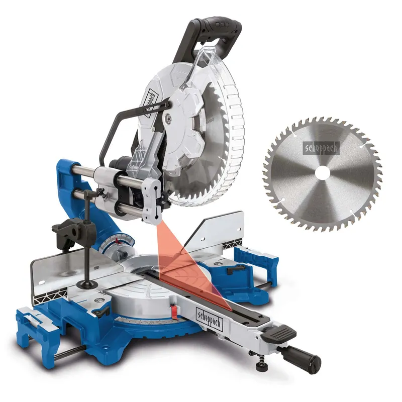 Autentický Scheppach HM 305 SL - pokosová pila s potahem a laserem