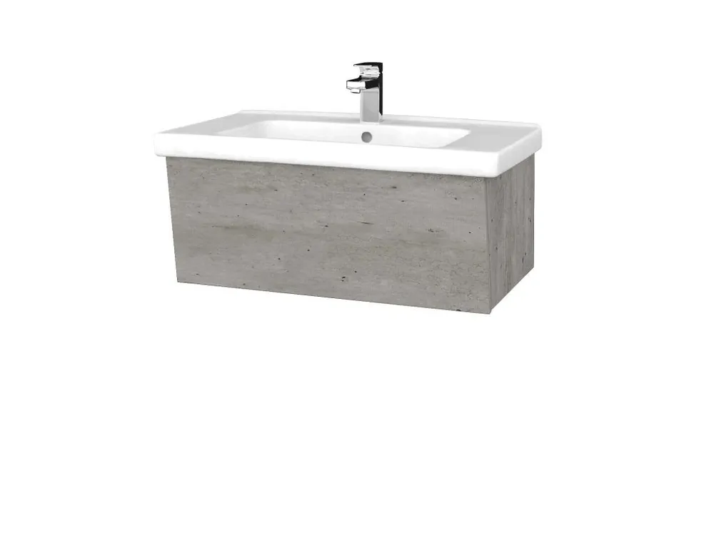 Ihned K Objednání Koupelnová skříňka INVENCE SZZ 80 (umyvadlo Harmonia) - D01 Beton / D01 Beton