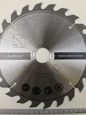Značkový Scheppach pilový kotouč dřevo/lamino, TCT pr. 216/30/2,8, 24 zubů