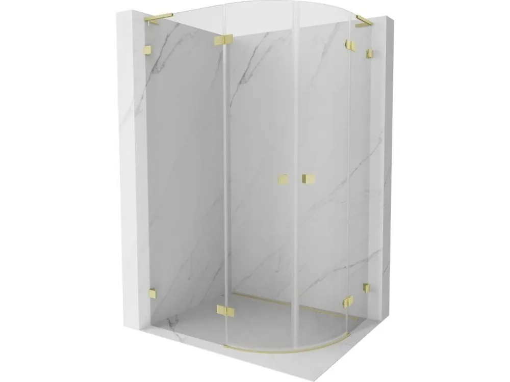 Nejlepší Cena MEXEN/S - Lunar L sprchový kout čtvrtkruh křídlový levá 100 x 90, transparent, zlato kartáčovaná 833L-100L-090P-55-00