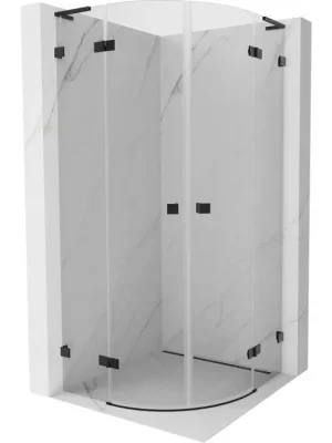 Ověřený MEXEN/S - Lunar L sprchový kout čtvrtkruh křídlový 100 x 100, transparent, černá 833L-100L-100P-70-00