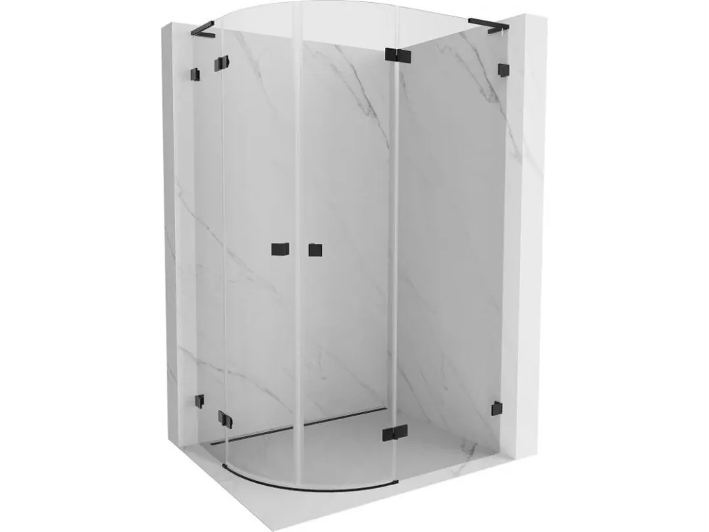Nejprodávanější MEXEN/S - Lunar L sprchový kout čtvrtkruh křídlový pravá 100 x 90, transparent, černá 833L-100P-090L-70-00
