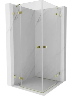Vysoce Kvalitní MEXEN/S - Lunar Duo sprchový kout dveře křídlové 70 x 70, transparent, zlato 834-070L-070P-50-00