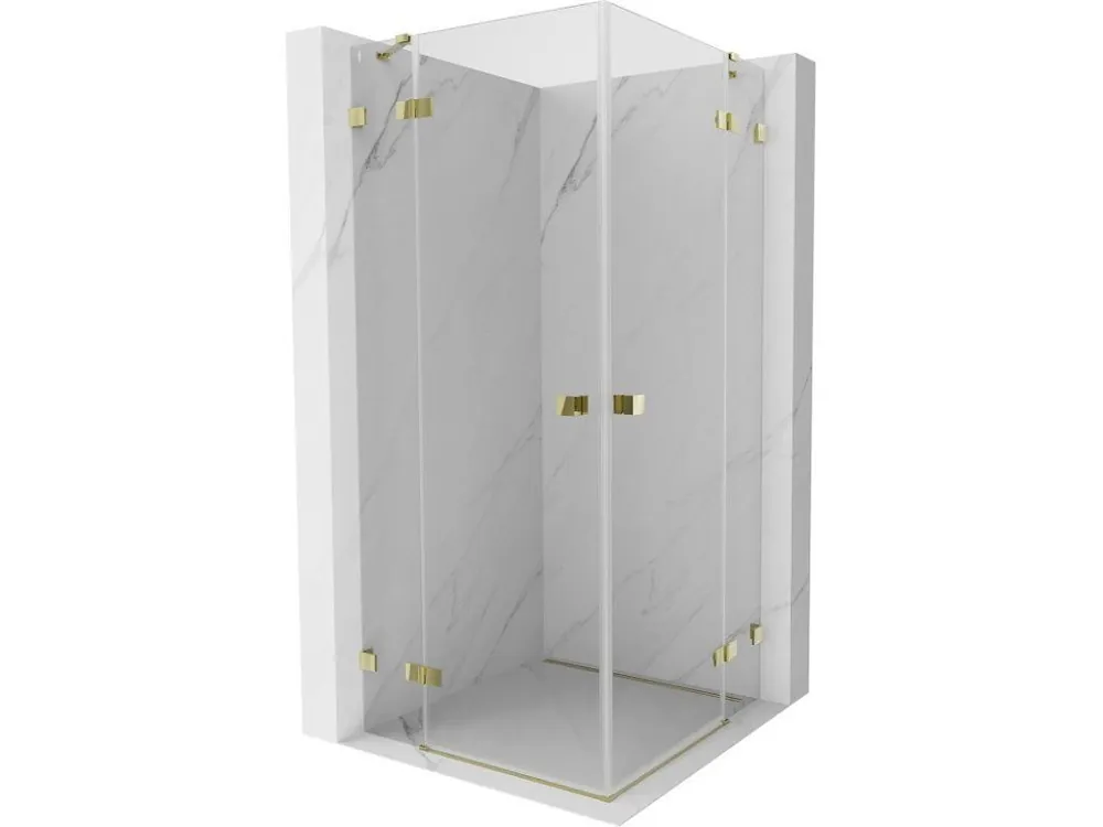 Vysoce Kvalitní MEXEN/S - Lunar Duo sprchový kout dveře křídlové 70 x 70, transparent, zlato 834-070L-070P-50-00