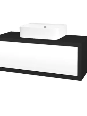 Zlevněný Koupelnová skříňka STORM SZZ 100 (umyvadlo Joy 3) - L03 Antracit vysoký lesk / L01 Bílá vysoký lesk