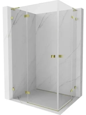 Akční Cena MEXEN/S - Lunar L Duo sprchový kout dveře křídlové 100 x 80, transparent, zlato 834L-100L-080P-50-00