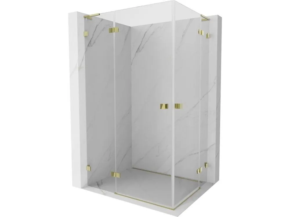Akční Cena MEXEN/S - Lunar L Duo sprchový kout dveře křídlové 100 x 80, transparent, zlato 834L-100L-080P-50-00