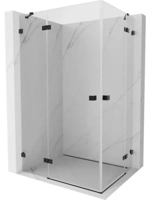 Značkový MEXEN/S - Lunar Duo sprchový kout dveře křídlové 85 x 70, transparent, černá 834-085L-070P-70-00