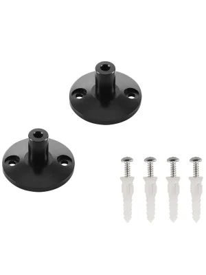 Značkový Nástěnný držák pro 12V lankový systém TENSEO krátký černý 2ks - BIG WHITE (SLV)