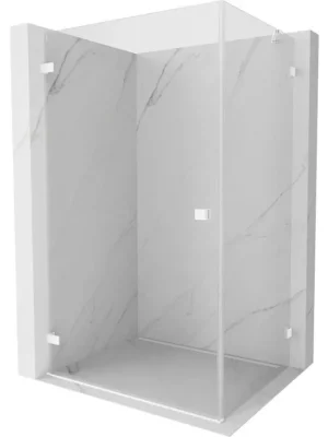 Zlevněný MEXEN/S - Lunar-B sprchový kout dveře křídlové levá 75 x 70, transparent, bílá 832-075-070-20-00-L