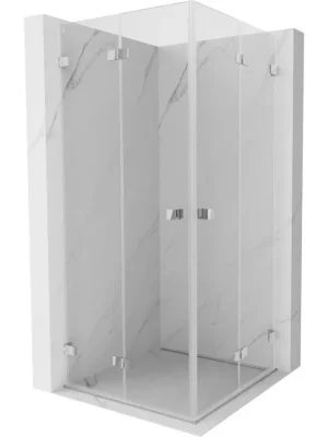 Zlevněný MEXEN/S - Lunar-F Duo sprchový kout skládací dveře 80 x 80, transparent, chrom 836-080L-080P-01-00